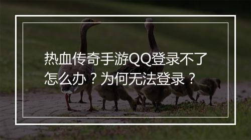 热血传奇手游QQ登录不了怎么办？为何无法登录？