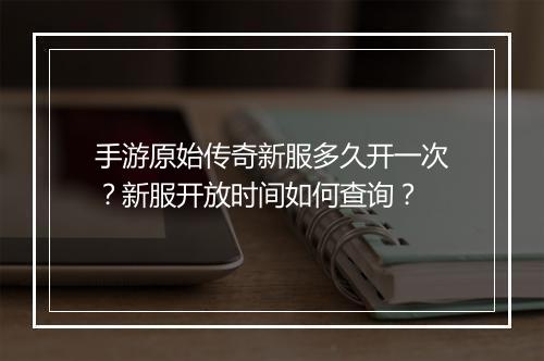 手游原始传奇新服多久开一次？新服开放时间如何查询？