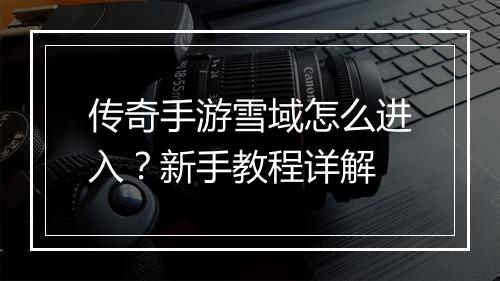 传奇手游雪域怎么进入？新手教程详解