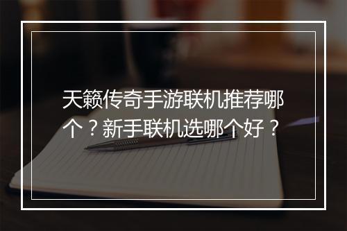 天籁传奇手游联机推荐哪个？新手联机选哪个好？
