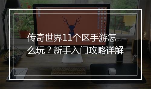 传奇世界11个区手游怎么玩？新手入门攻略详解