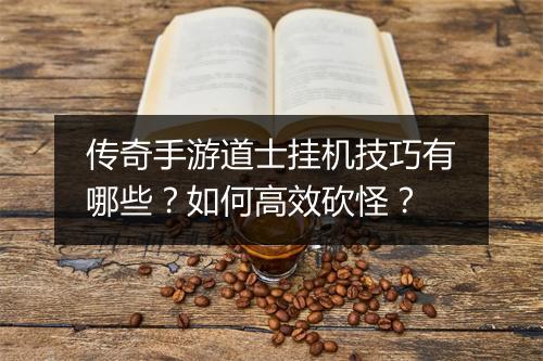 传奇手游道士挂机技巧有哪些？如何高效砍怪？