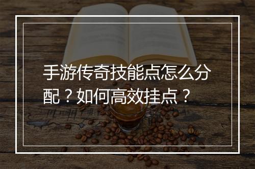 手游传奇技能点怎么分配？如何高效挂点？