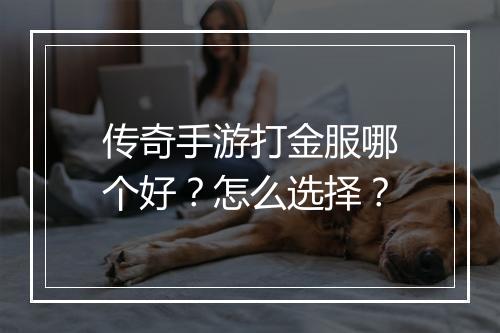 传奇手游打金服哪个好？怎么选择？