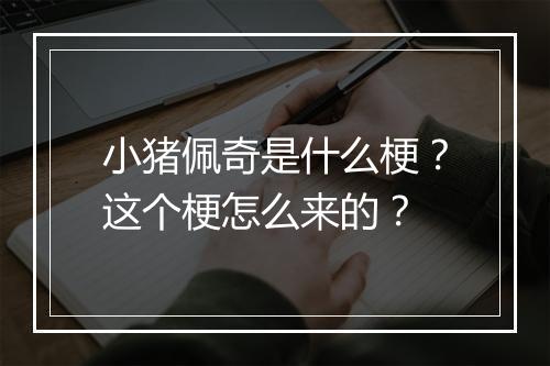 小猪佩奇是什么梗？这个梗怎么来的？