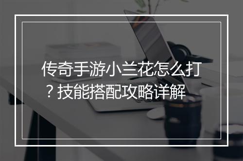 传奇手游小兰花怎么打？技能搭配攻略详解
