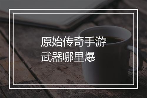 原始传奇手游武器哪里爆
