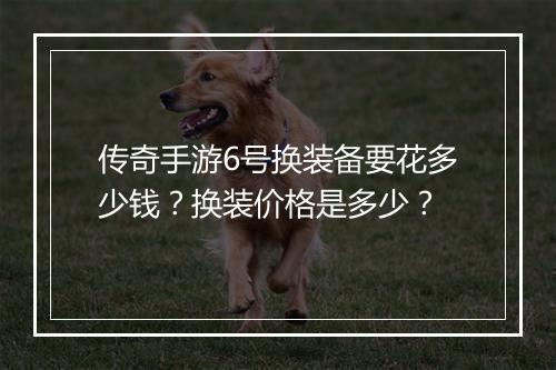 传奇手游6号换装备要花多少钱？换装价格是多少？