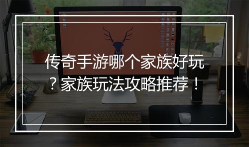 传奇手游哪个家族好玩？家族玩法攻略推荐！
