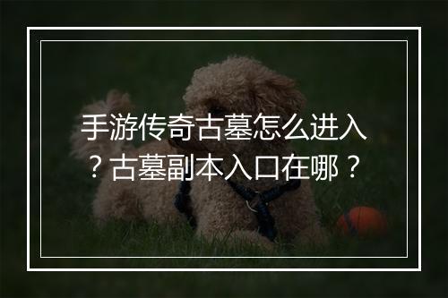 手游传奇古墓怎么进入？古墓副本入口在哪？