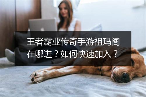 王者霸业传奇手游祖玛阁在哪进？如何快速加入？