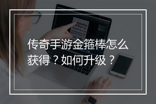 传奇手游金箍棒怎么获得？如何升级？
