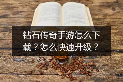 钻石传奇手游怎么下载？怎么快速升级？