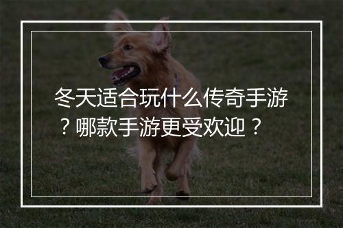 冬天适合玩什么传奇手游？哪款手游更受欢迎？
