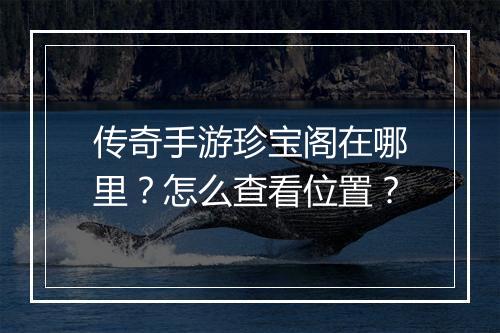 传奇手游珍宝阁在哪里？怎么查看位置？