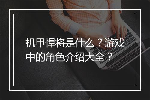 机甲悍将是什么？游戏中的角色介绍大全？