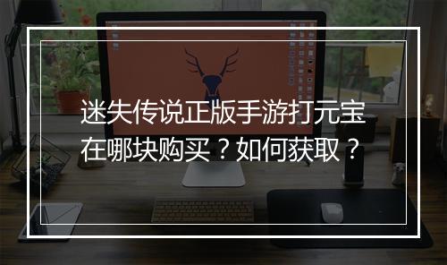 迷失传说正版手游打元宝在哪块购买？如何获取？
