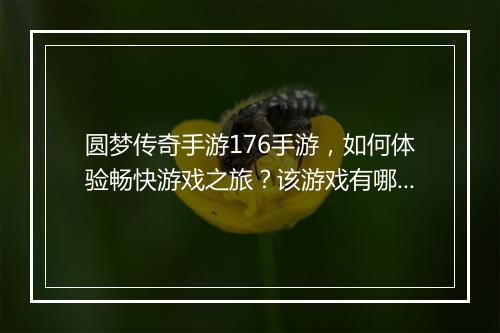 圆梦传奇手游176手游，如何体验畅快游戏之旅？该游戏有哪些亮点？