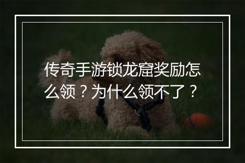 传奇手游锁龙窟奖励怎么领？为什么领不了？