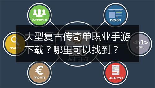 大型复古传奇单职业手游下载？哪里可以找到？