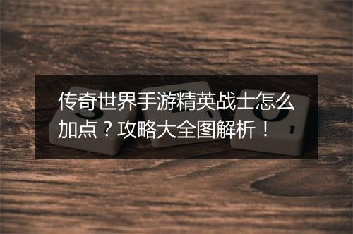 传奇世界手游精英战士怎么加点？攻略大全图解析！