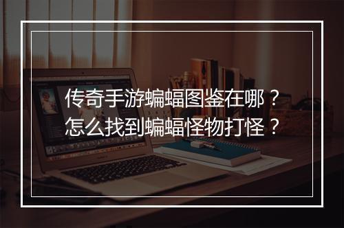 传奇手游蝙蝠图鉴在哪？怎么找到蝙蝠怪物打怪？