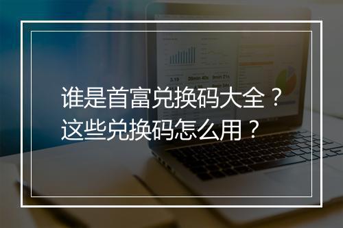 谁是首富兑换码大全？这些兑换码怎么用？