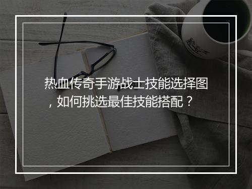 热血传奇手游战士技能选择图，如何挑选最佳技能搭配？