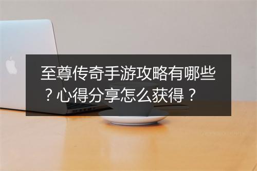至尊传奇手游攻略有哪些？心得分享怎么获得？