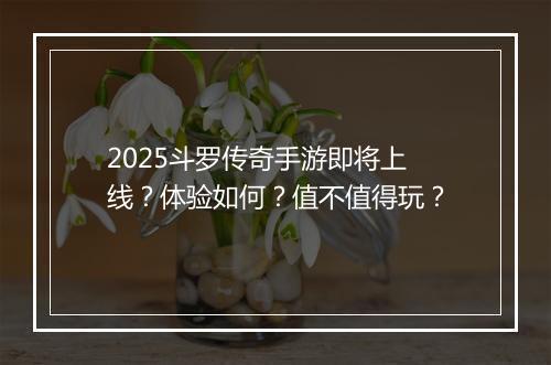 2025斗罗传奇手游即将上线？体验如何？值不值得玩？