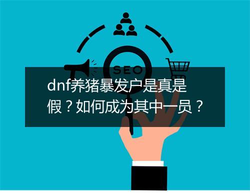 dnf养猪暴发户是真是假？如何成为其中一员？