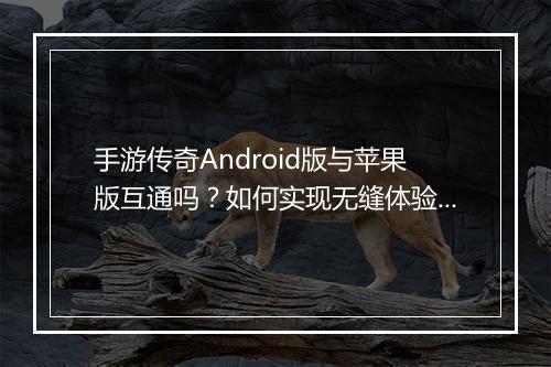 手游传奇Android版与苹果版互通吗？如何实现无缝体验？