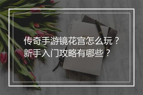 传奇手游镜花宫怎么玩？新手入门攻略有哪些？