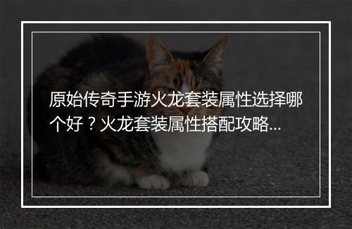 原始传奇手游火龙套装属性选择哪个好？火龙套装属性搭配攻略！