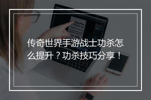 传奇世界手游战士功杀怎么提升？功杀技巧分享！