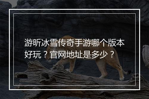 游昕冰雪传奇手游哪个版本好玩？官网地址是多少？