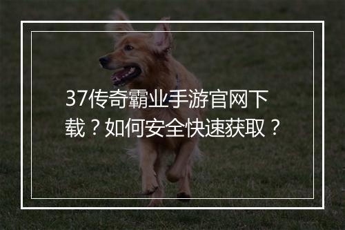 37传奇霸业手游官网下载？如何安全快速获取？