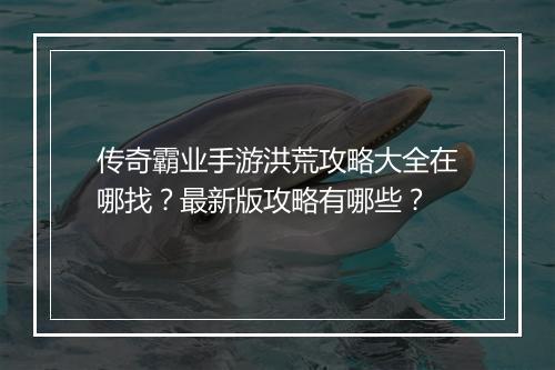 传奇霸业手游洪荒攻略大全在哪找？最新版攻略有哪些？