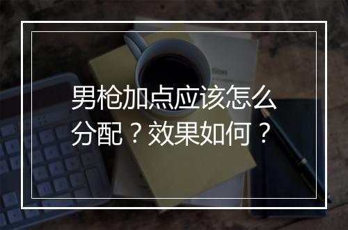 男枪加点应该怎么分配？效果如何？