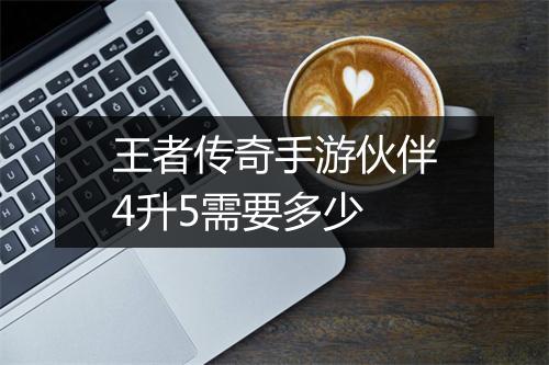 王者传奇手游伙伴4升5需要多少