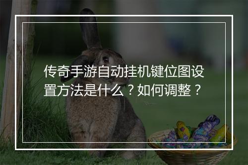 传奇手游自动挂机键位图设置方法是什么？如何调整？
