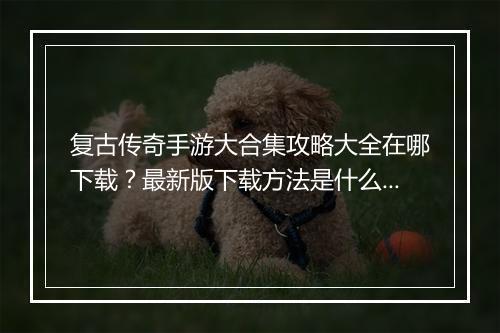 复古传奇手游大合集攻略大全在哪下载？最新版下载方法是什么？