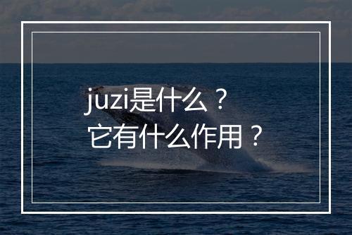 juzi是什么？它有什么作用？