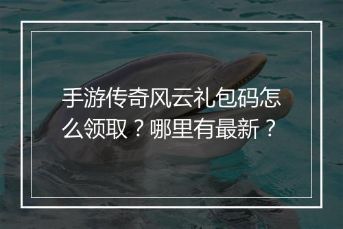 手游传奇风云礼包码怎么领取？哪里有最新？