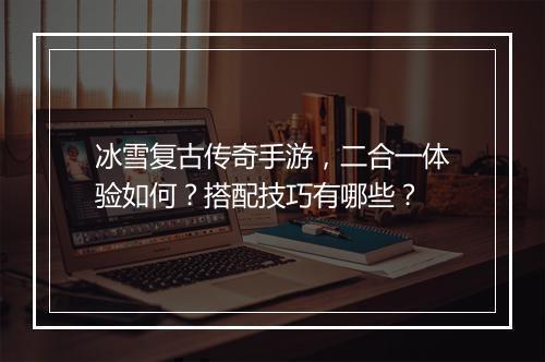 冰雪复古传奇手游,二合一体验如何?搭配技巧有哪些?