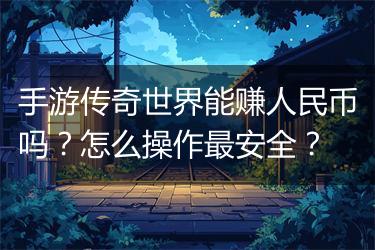 手游传奇世界能赚人民币吗？怎么操作最安全？