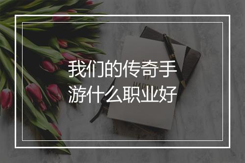 我们的传奇手游什么职业好