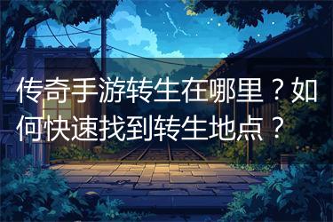 传奇手游转生在哪里？如何快速找到转生地点？