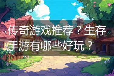 传奇游戏推荐？生存手游有哪些好玩？