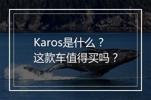 Karos是什么？这款车值得买吗？